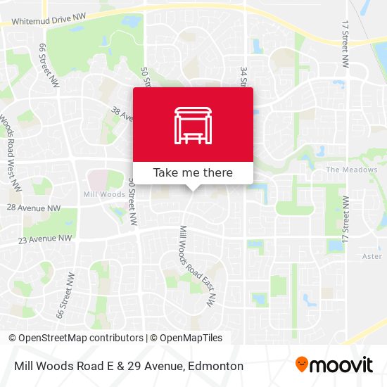 Mill Woods Road E & 29 Avenue map