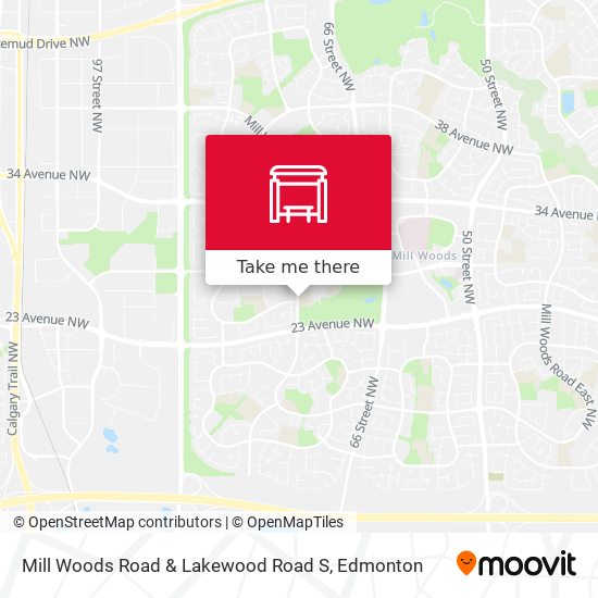 Mill Woods Road & Lakewood Road S map