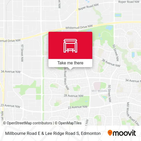 Millbourne Road E & Lee Ridge Road S map