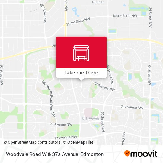 Woodvale Road W & 37a Avenue map