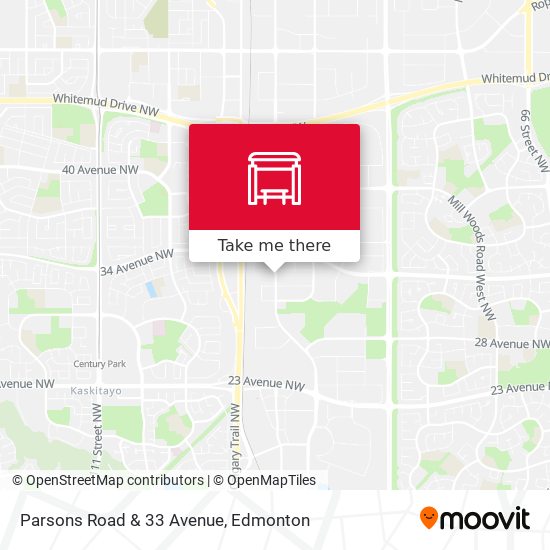 Parsons Road & 33 Avenue map