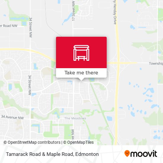 Tamarack Road & Maple Road map