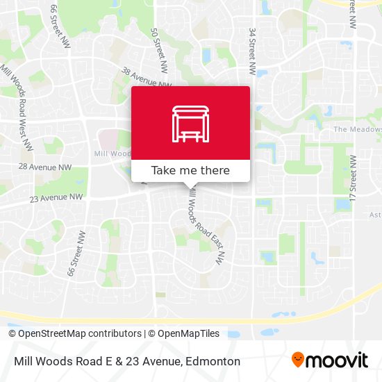 Mill Woods Road E & 23 Avenue map