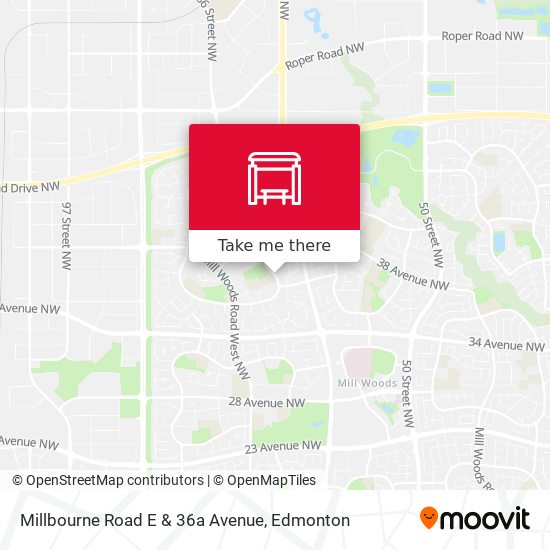 Millbourne Road E & 36a Avenue map