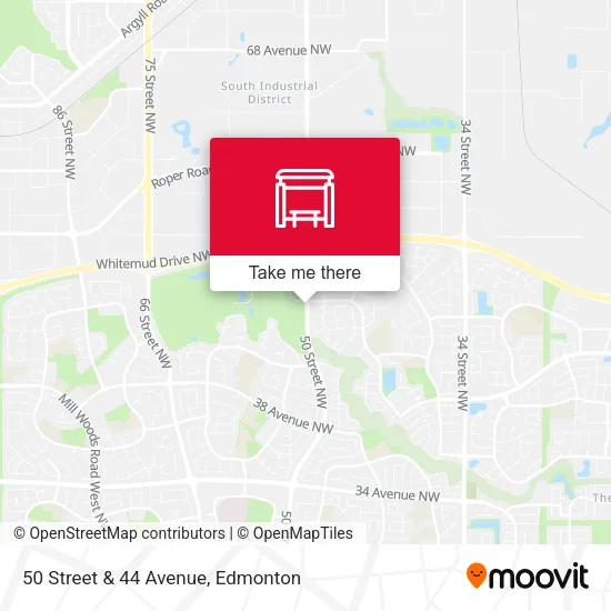 50 Street & 44 Avenue map