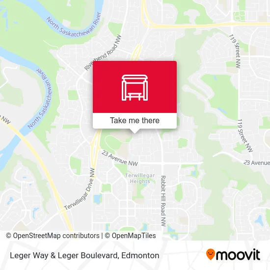 Leger Way & Leger Boulevard map