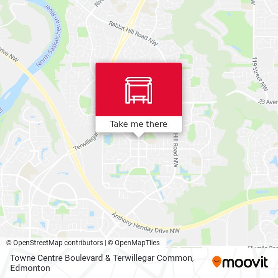 Towne Centre Boulevard & Terwillegar Common map