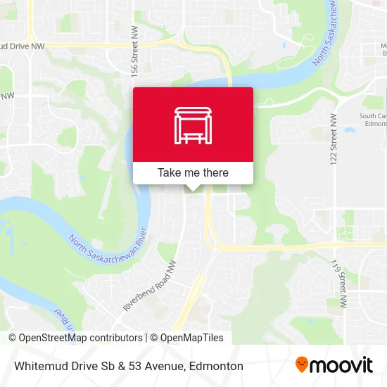 Whitemud Drive Sb & 53 Avenue map