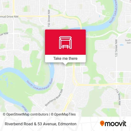 Riverbend Road & 53 Avenue map