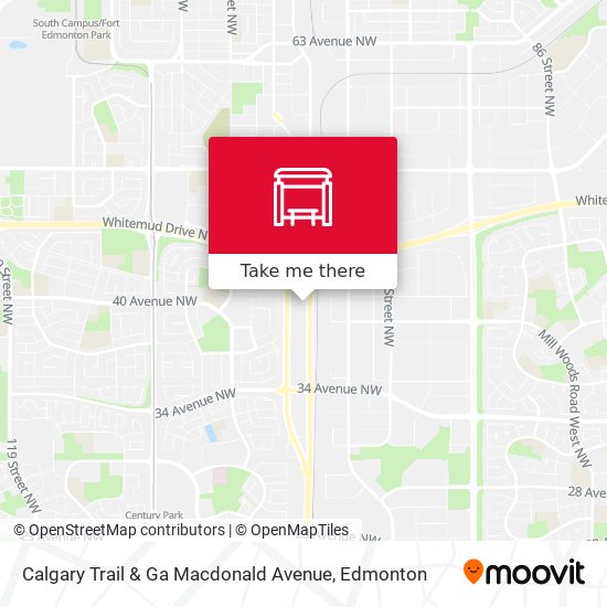 Calgary Trail & Ga Macdonald Avenue map