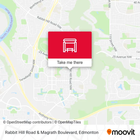 Rabbit Hill Road & Magrath Boulevard map