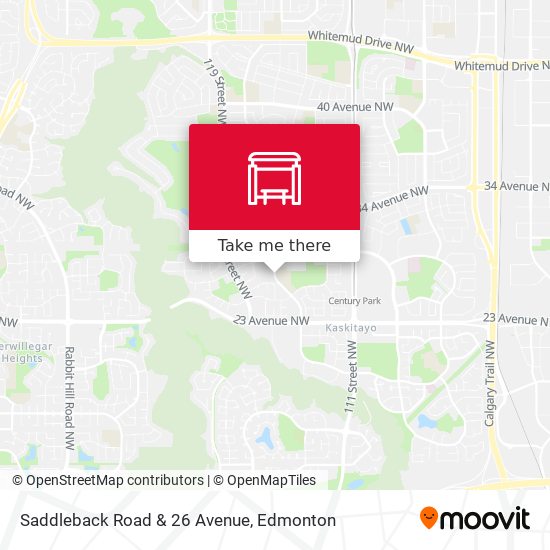 Saddleback Road & 26 Avenue map