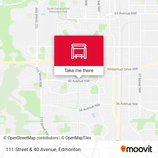 111 Street & 40 Avenue map