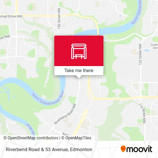 Riverbend Road & 53 Avenue map