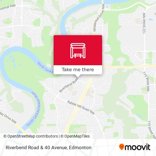 Riverbend Road & 40 Avenue map