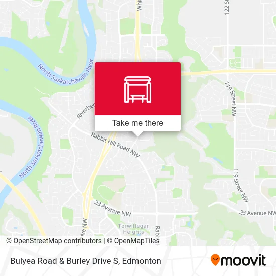 Bulyea Road & Burley Drive S map