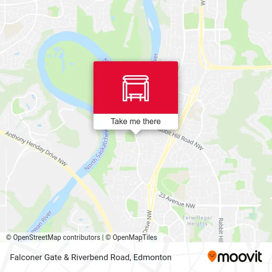 Falconer Gate & Riverbend Road map