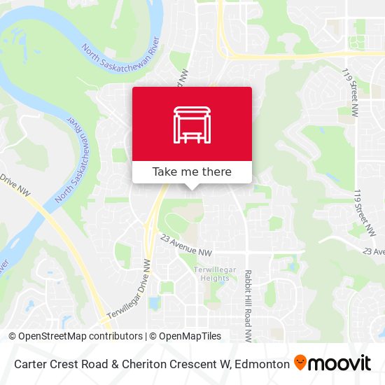 Carter Crest Road & Cheriton Crescent W map