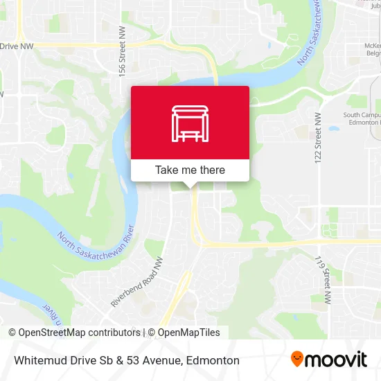 Whitemud Drive Sb & 53 Avenue map