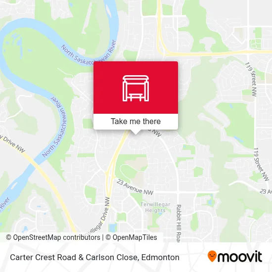 Carter Crest Road & Carlson Close map