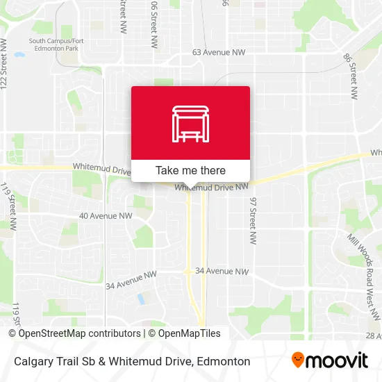 Calgary Trail Sb & Whitemud Drive map