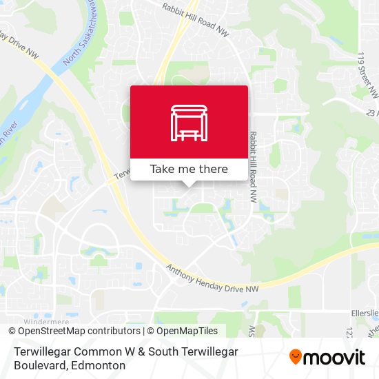 Terwillegar Common W & South Terwillegar Boulevard map