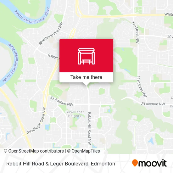 Rabbit Hill Road & Leger Boulevard map