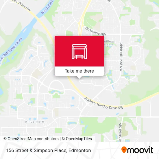 156 Street & Simpson Place map