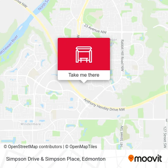 Simpson Drive & Simpson Place map