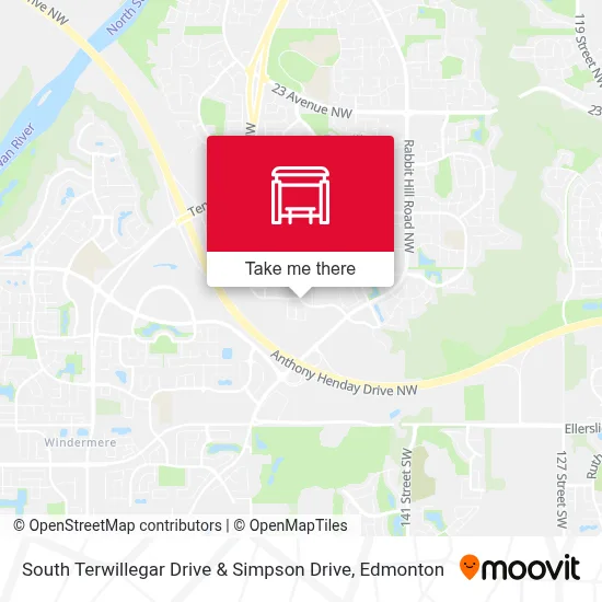 South Terwillegar Drive & Simpson Drive map