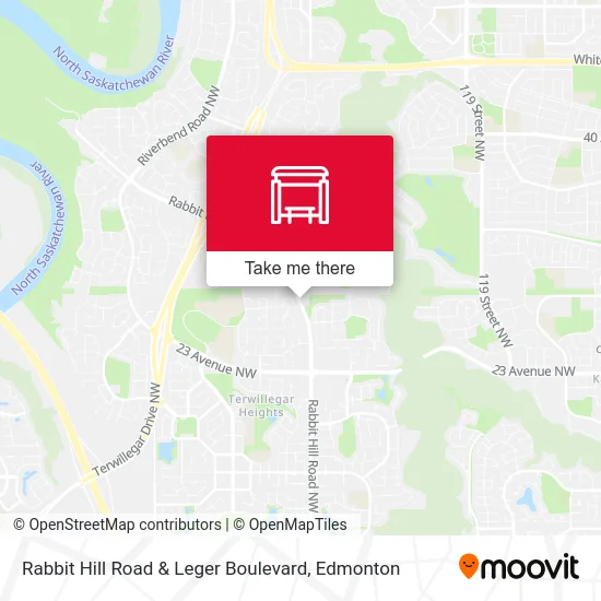 Rabbit Hill Road & Leger Boulevard map