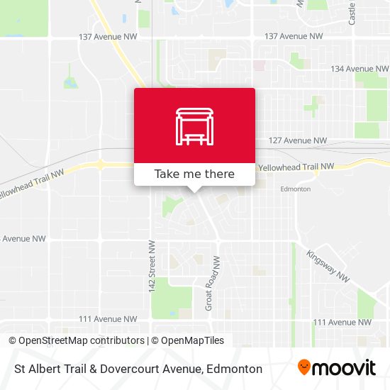 St Albert Trail & Dovercourt Avenue map