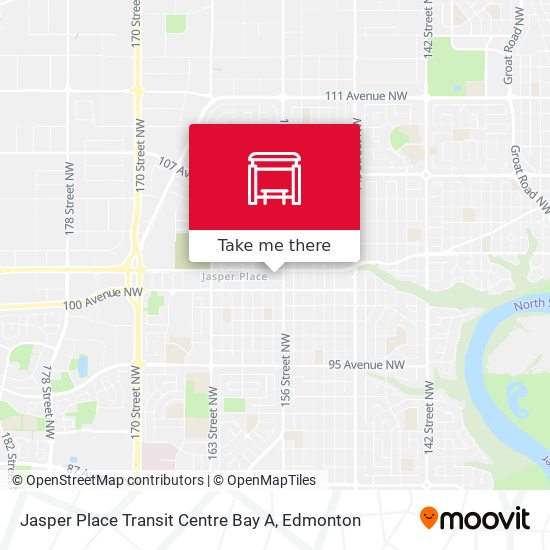 Jasper Place Transit Centre Bay A map