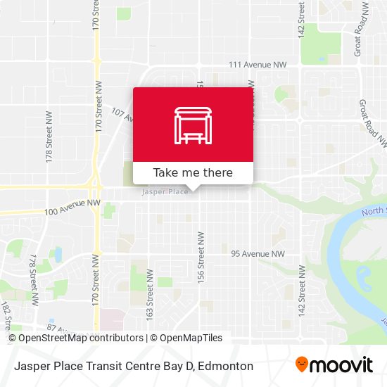 Jasper Place Transit Centre Bay D map