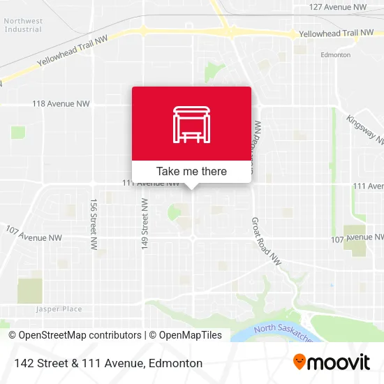 142 Street & 111 Avenue map