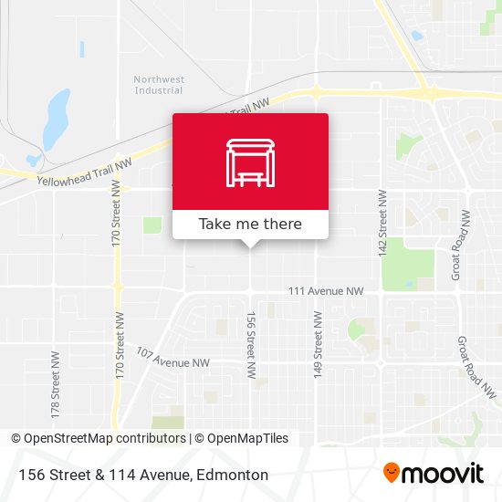 156 Street & 114 Avenue map
