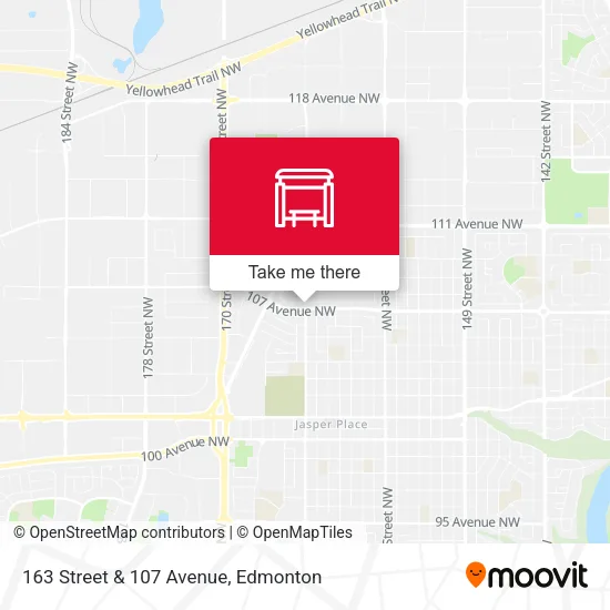 163 Street & 107 Avenue map