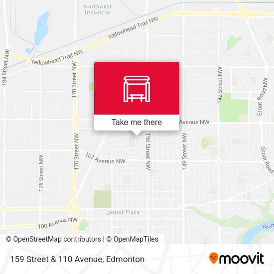 159 Street & 110 Avenue map