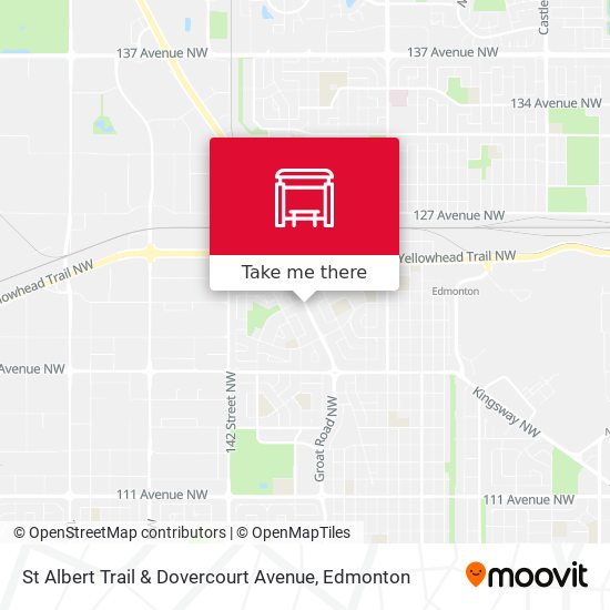 St Albert Trail & Dovercourt Avenue map