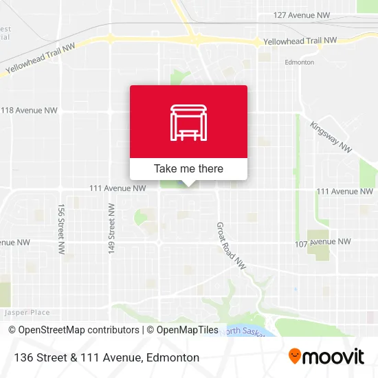 136 Street & 111 Avenue map