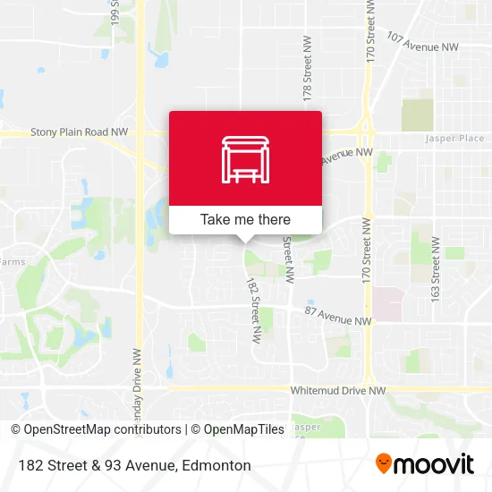 182 Street & 93 Avenue map