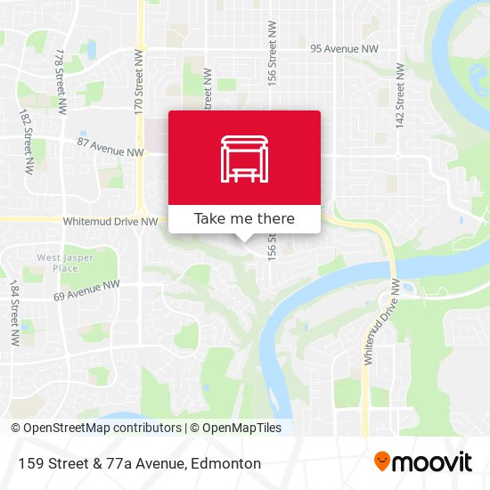 159 Street & 77a Avenue map