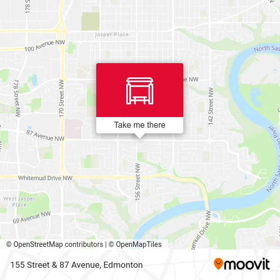 155 Street & 87 Avenue map