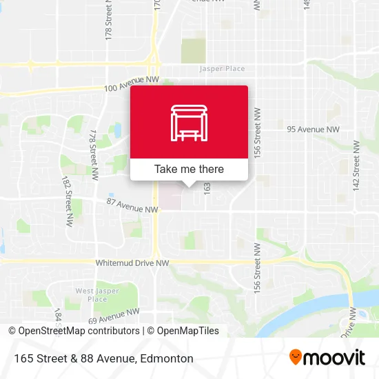 165 Street & 88 Avenue map