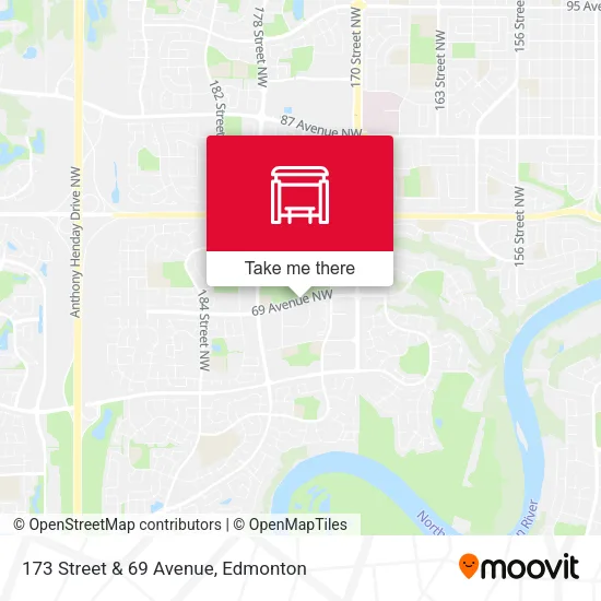 173 Street & 69 Avenue map
