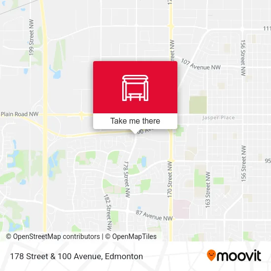 178 Street & 100 Avenue map