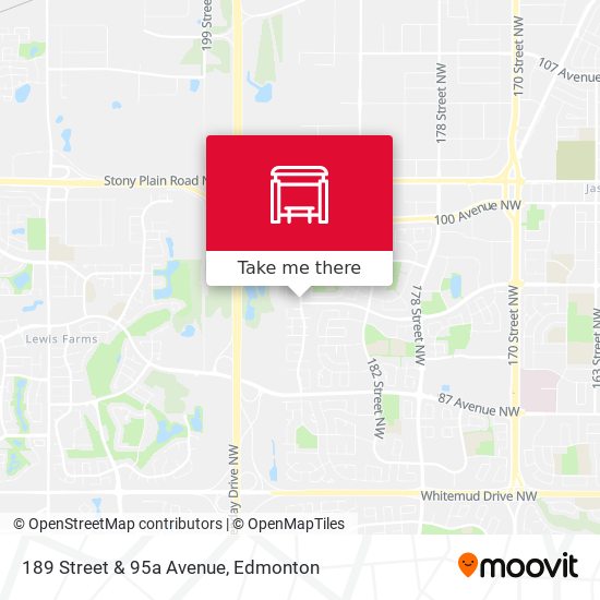 189 Street & 95a Avenue map