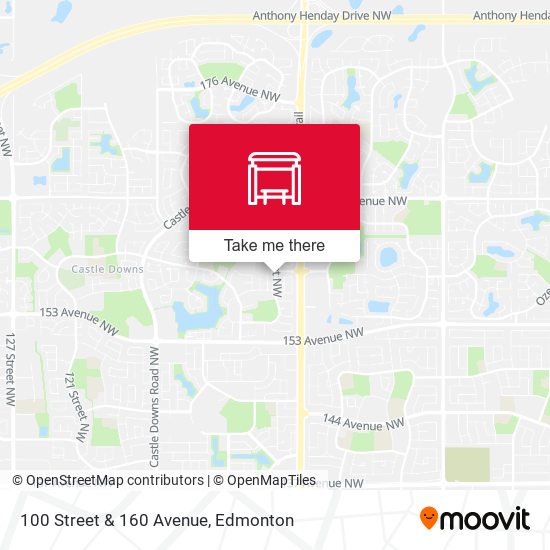 100 Street & 160 Avenue map