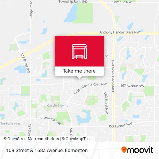 109 Street & 168a Avenue map