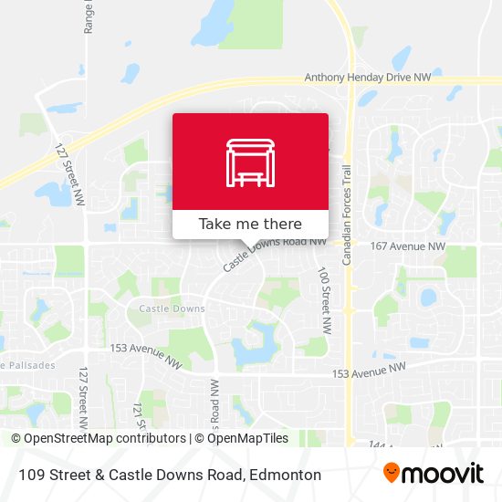 109 Street & Castle Downs Road map